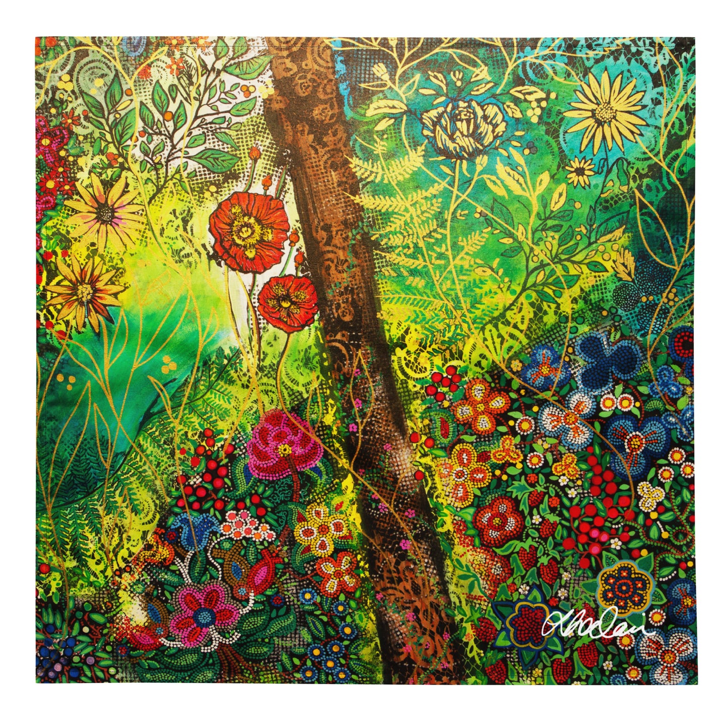 Dog & People Bandana "Green Forest"