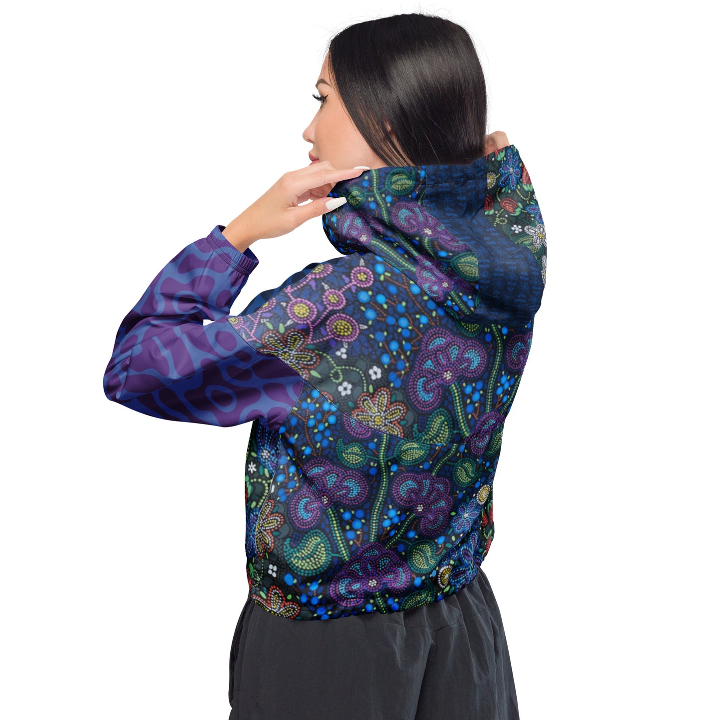Women’s cropped windbreaker "Seeds & Berries"