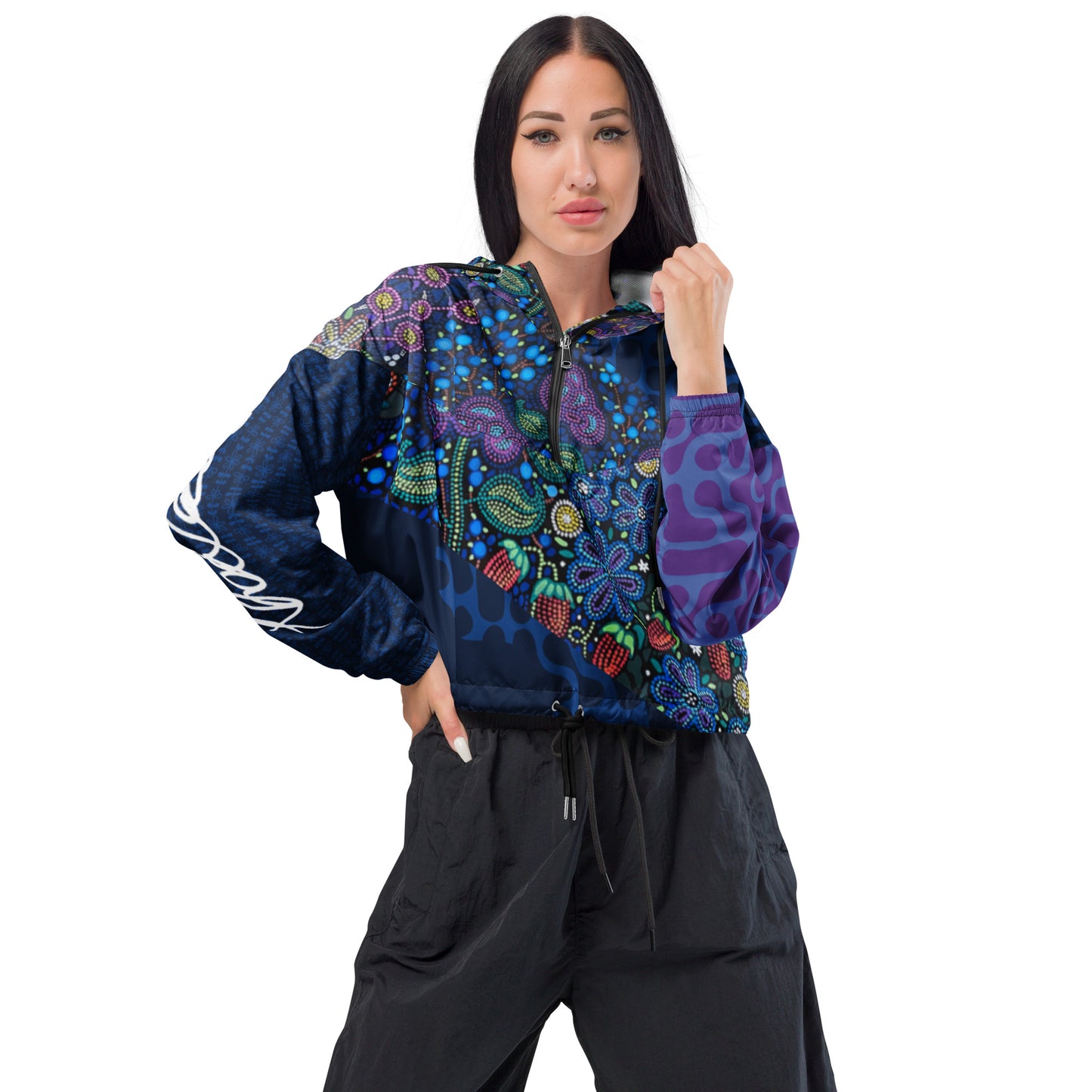 Women’s cropped windbreaker "Seeds & Berries"