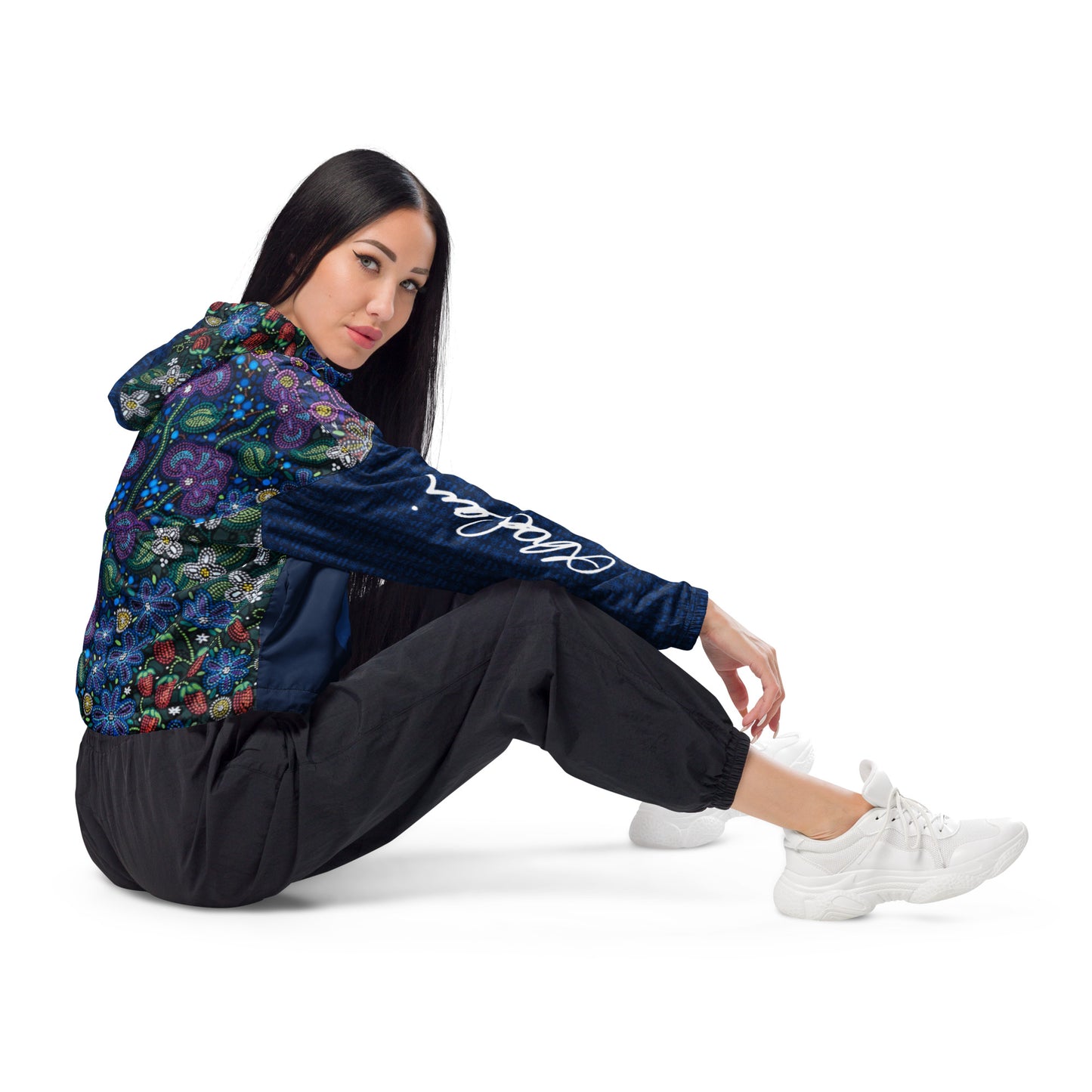 Women’s cropped windbreaker "Seeds & Berries"