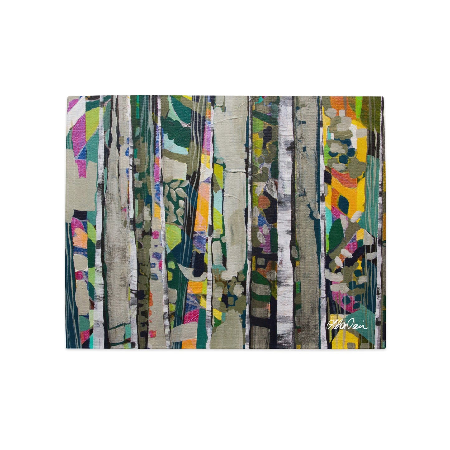 Placemat Set of 4 "Teal Birches"