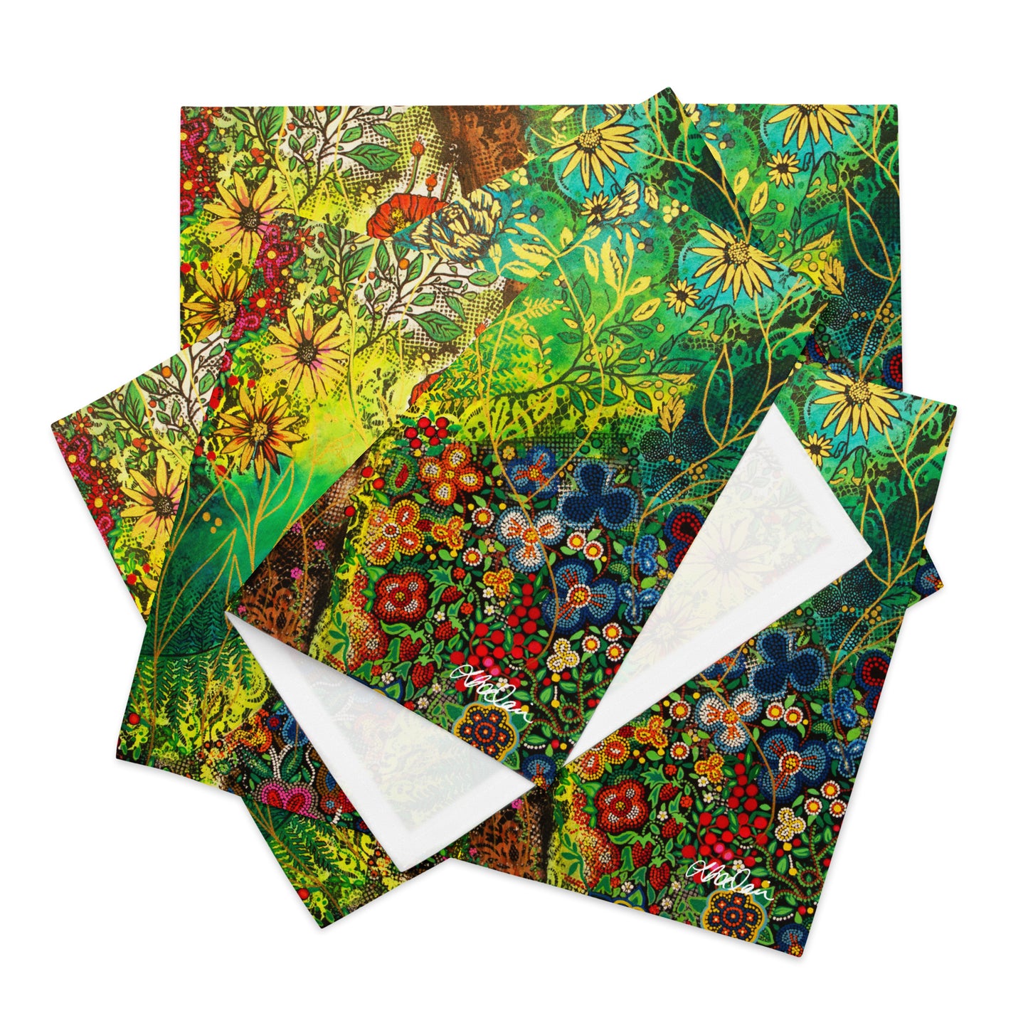Placemat Set of 4 "Green Forest"