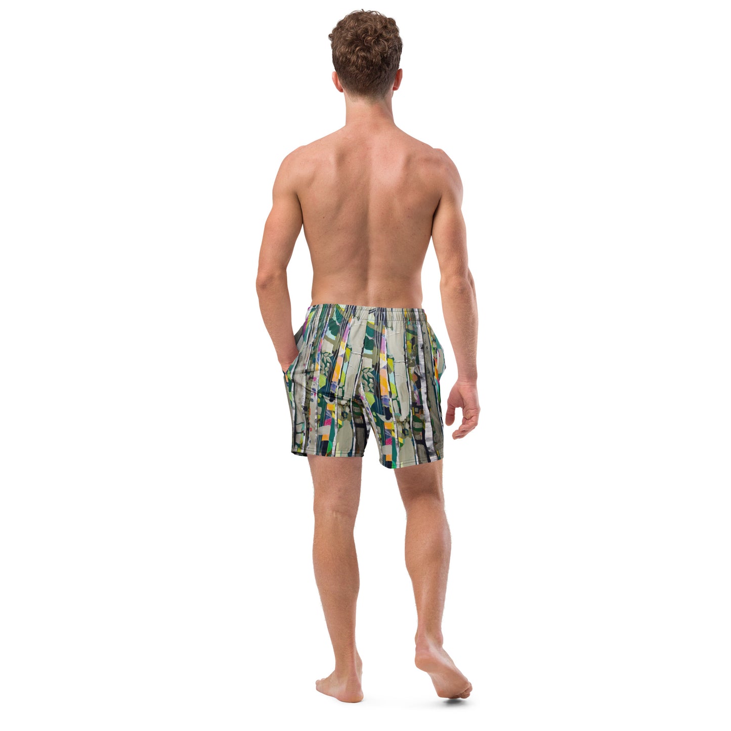 Men's swim trunks "Teal Birches"