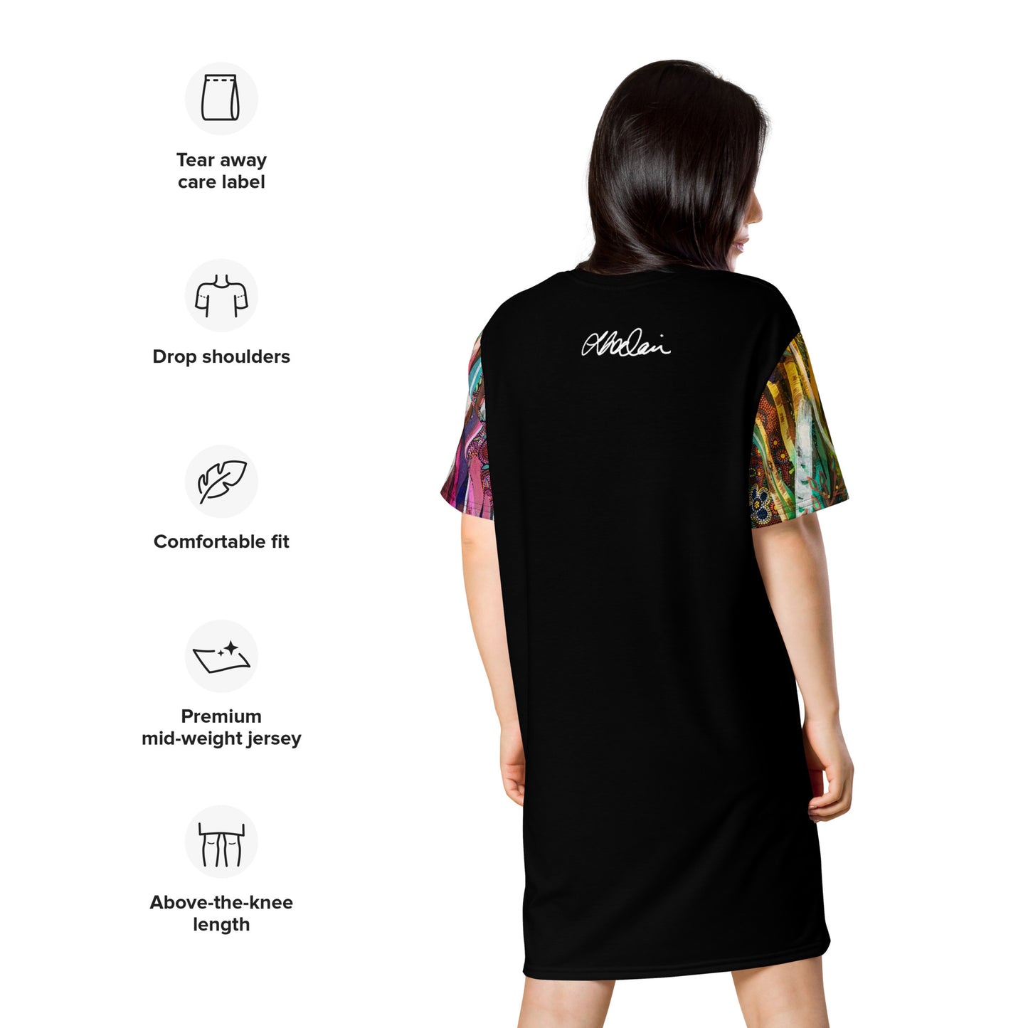 T-shirt dress "Metis Burst"