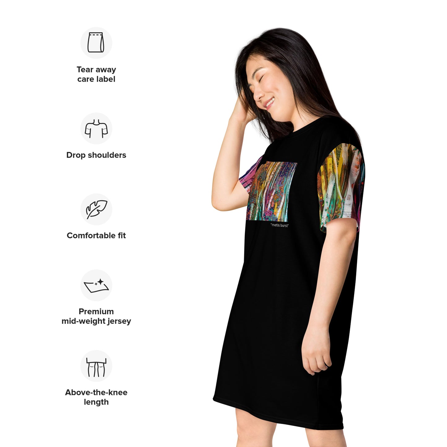 T-shirt dress "Metis Burst"