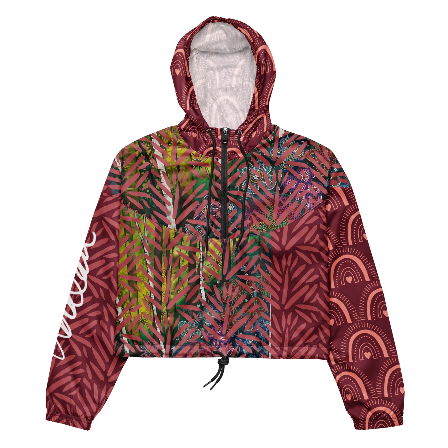 Women’s cropped windbreaker "Cranberries"