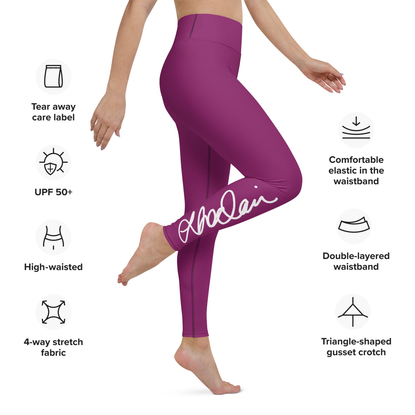 Yoga Leggings "Lavender Collage 2"